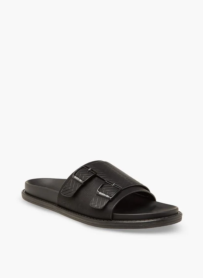 دوتشيني Men Buckle Accent Comfort Sandals